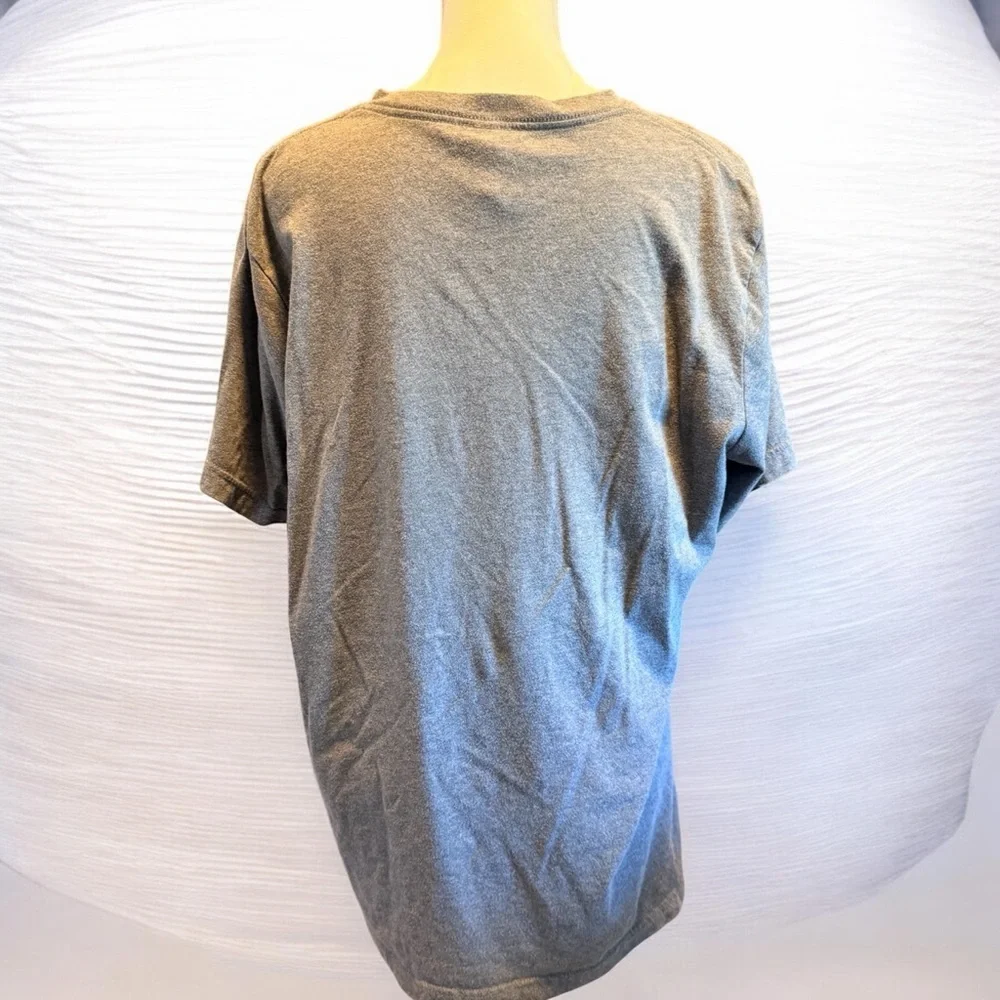 Gray 'Football Mama' V-Neck Graphic Tee - Grey with Blue & Orange Print Size XL - Picture 2 of 4